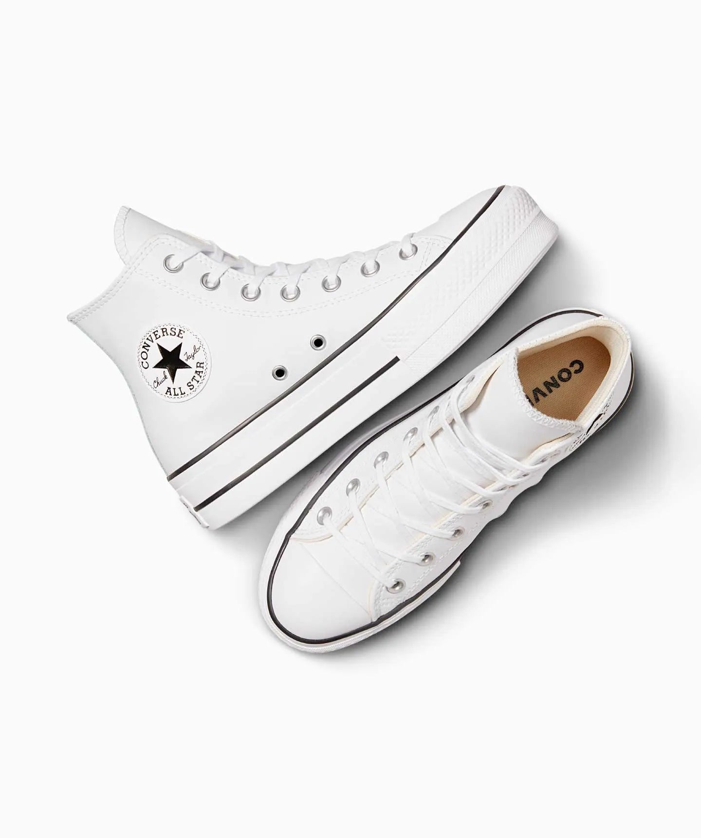 tenis converse ctas lift hi white/black/white