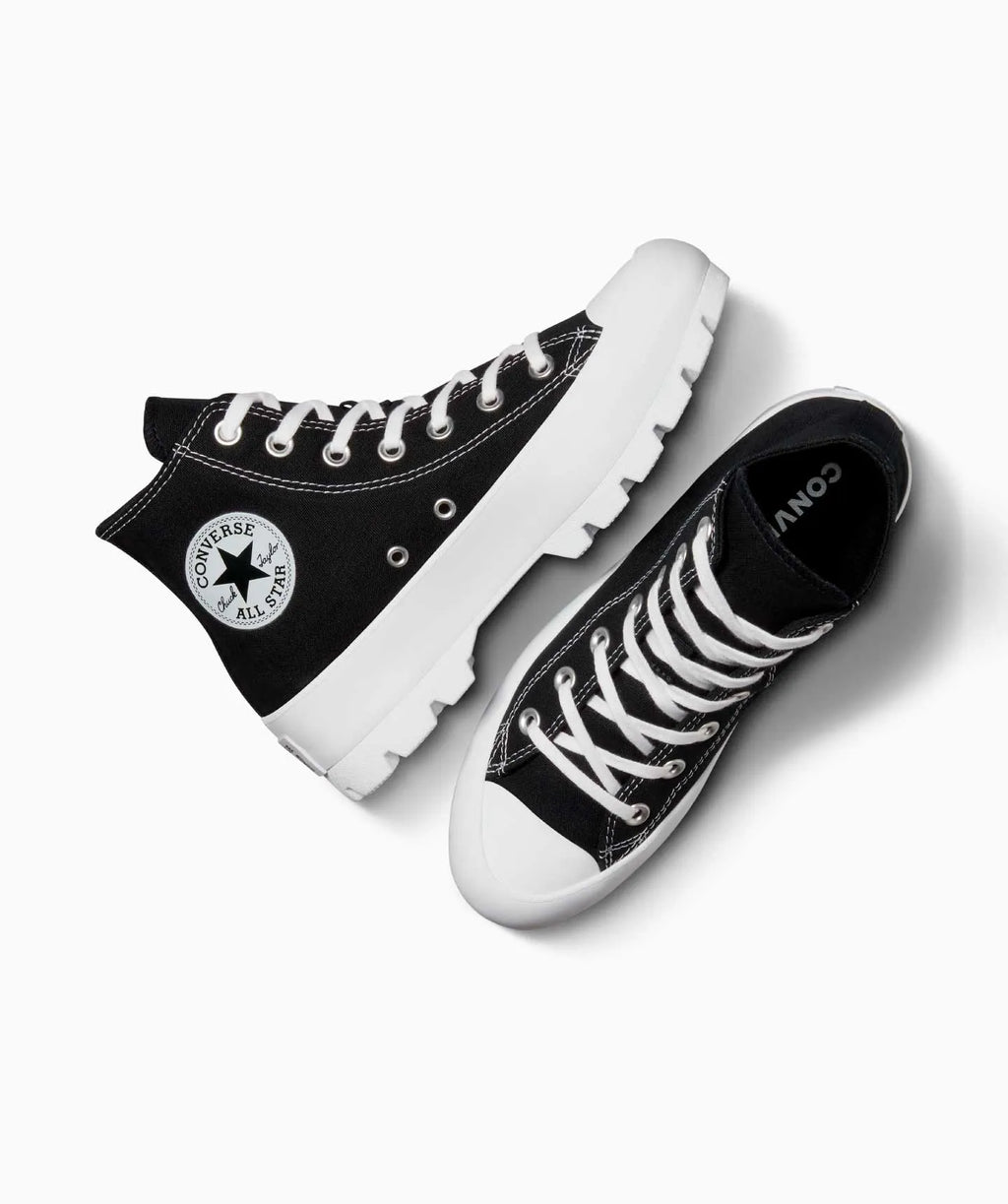 tenis converse ctas lugged hi black/white/black