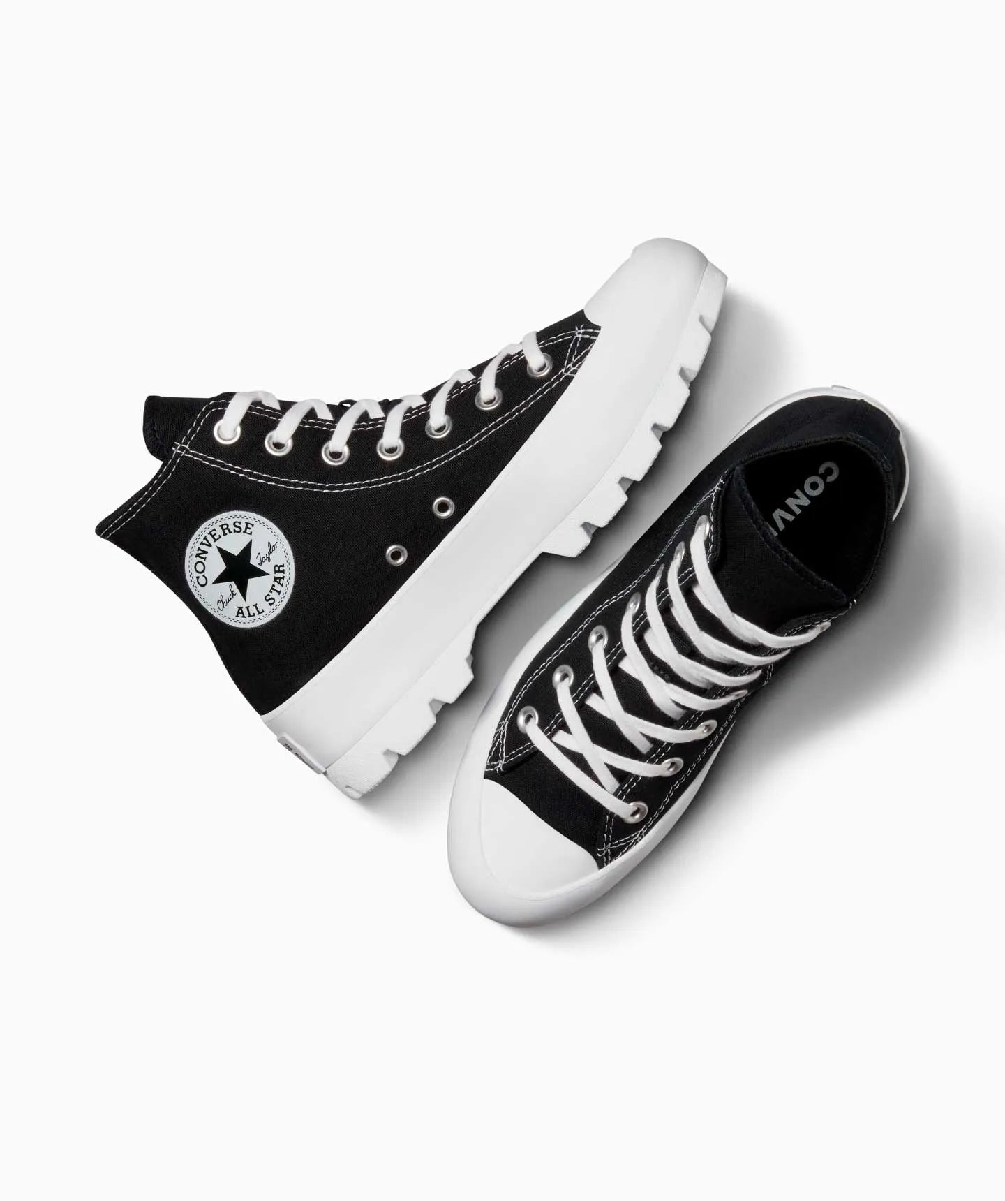 tenis converse ctas lugged hi black/white/black