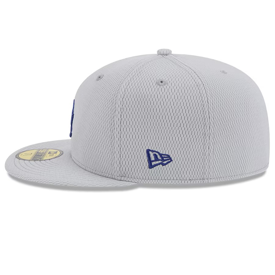 Gorra New Era Los Angeles Dodgers Gray 2025 MLB Clubhouse 59FIFTY