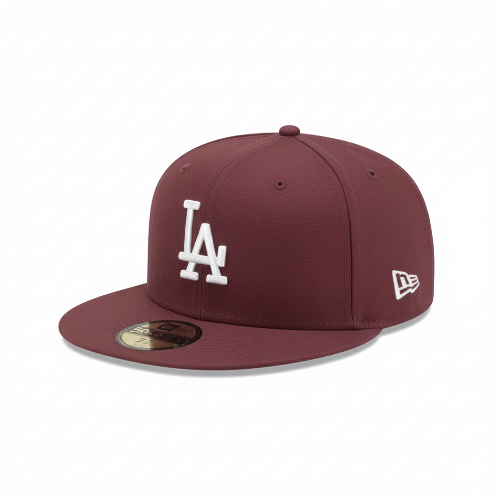 La gorra New Era 5950 Los Angeles Dodgers Maroon
