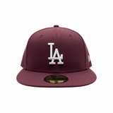 La gorra New Era 5950 Los Angeles Dodgers Maroon