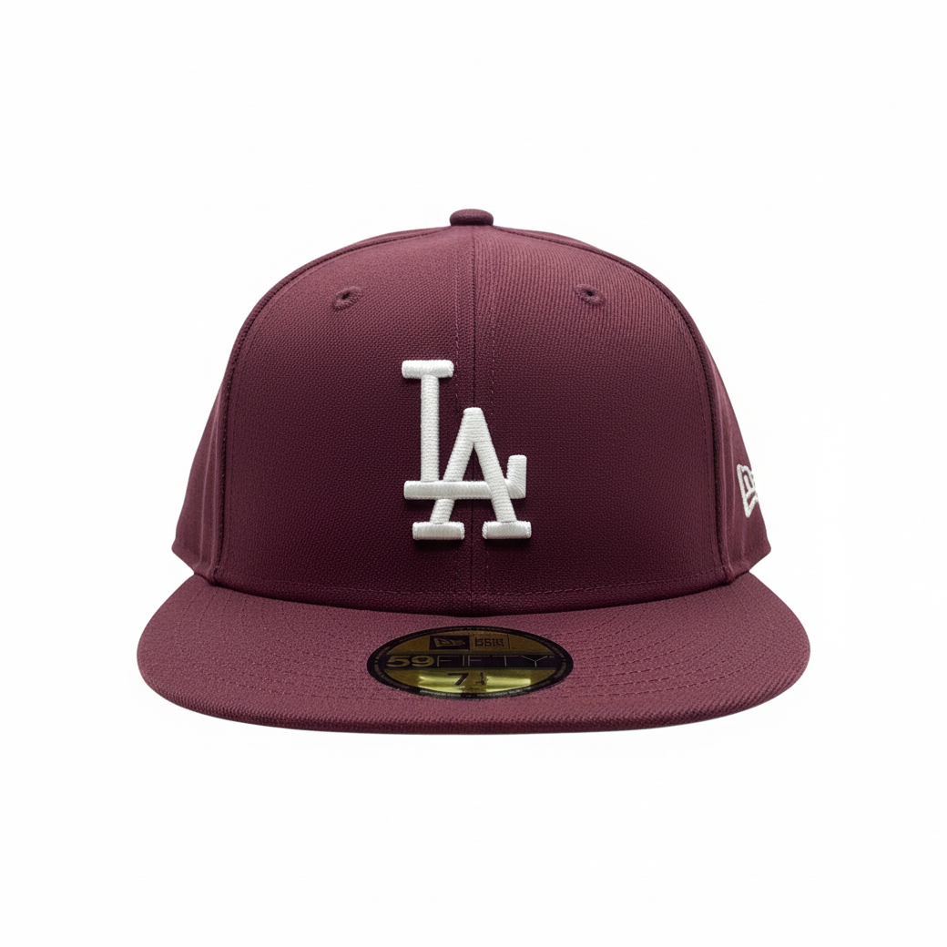 La gorra New Era 5950 Los Angeles Dodgers Maroon