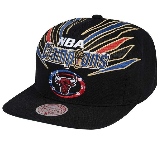 gorra mitchell & ness 98 champions snapback bulls blck