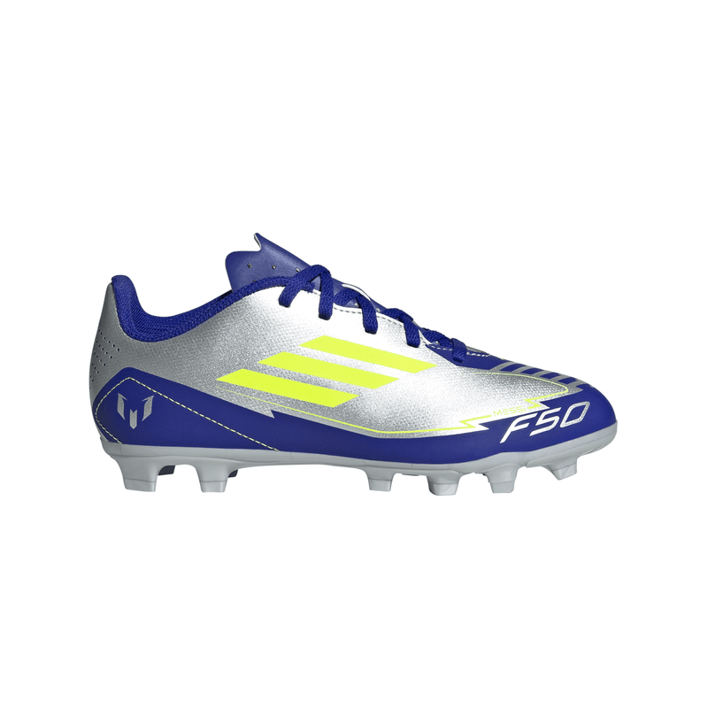 tenis adidas f50 club fg/mg j me silvmt/syello/lucblu