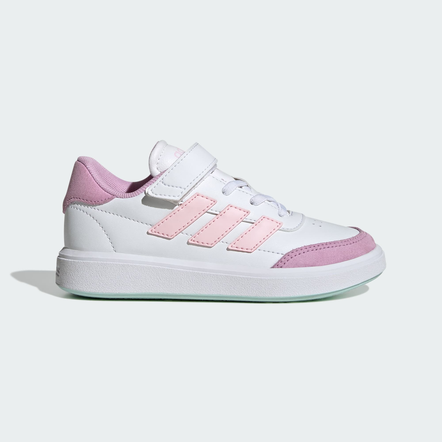tenis adidas courtblock el c ftwwht/clpink/blilil