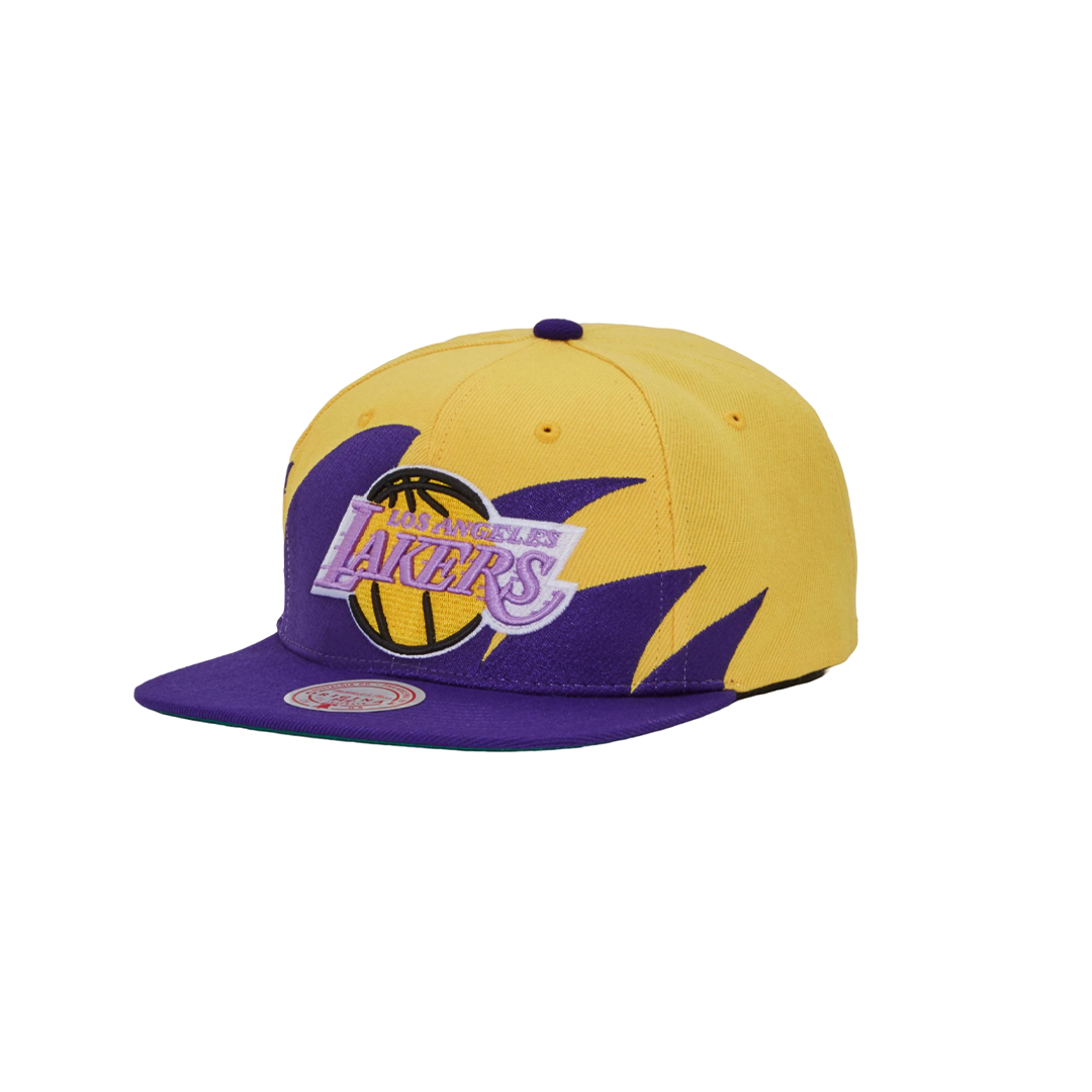 gorra mitchell & ness sharktooth snapback hwc lakers ywpr